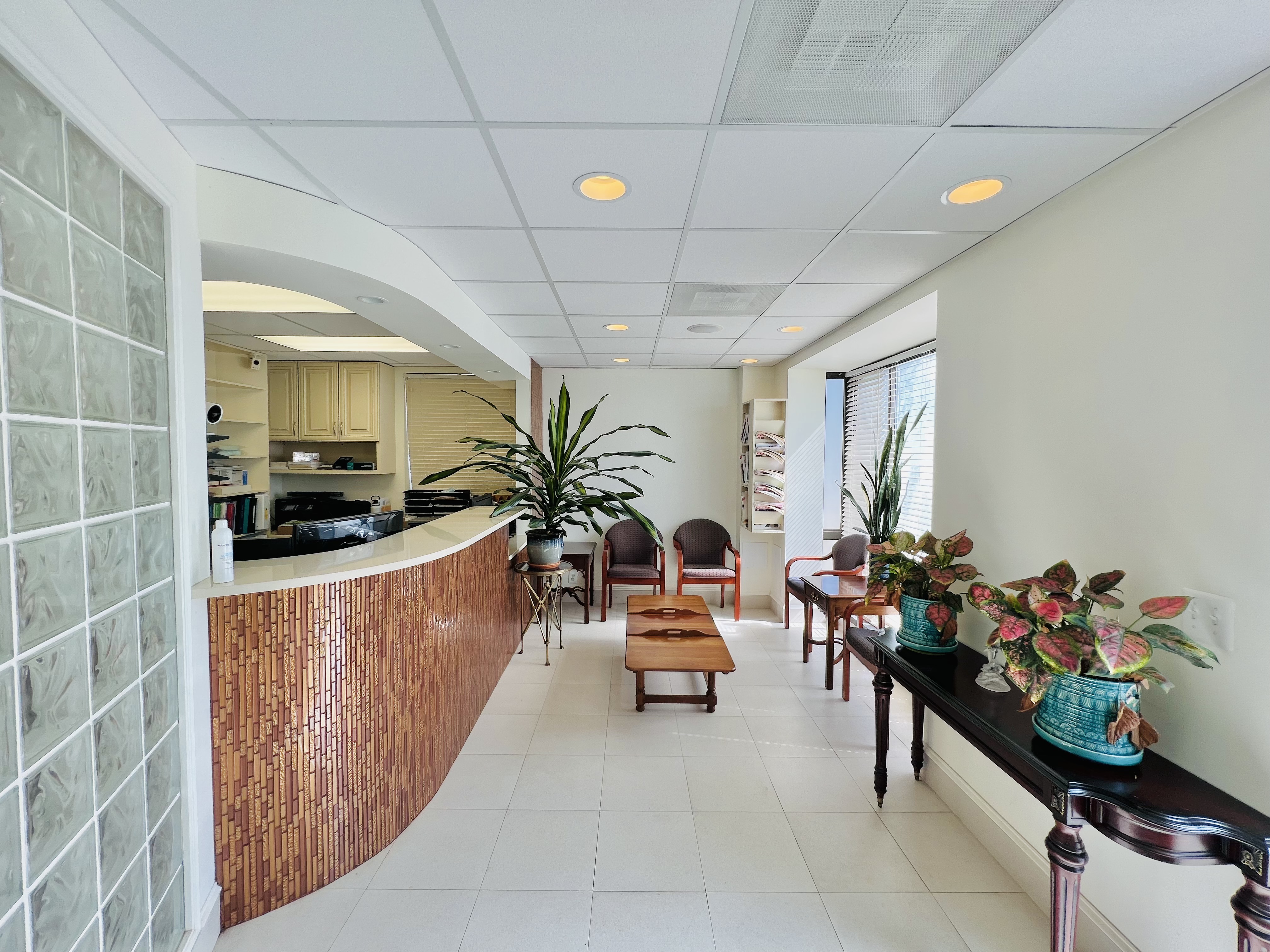 Clean working area with office supplies Executive Dental Care Office in Rockville, MD